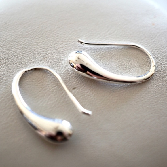 Sterling Silver Teardrop Earrings - Picture 5 of 8
